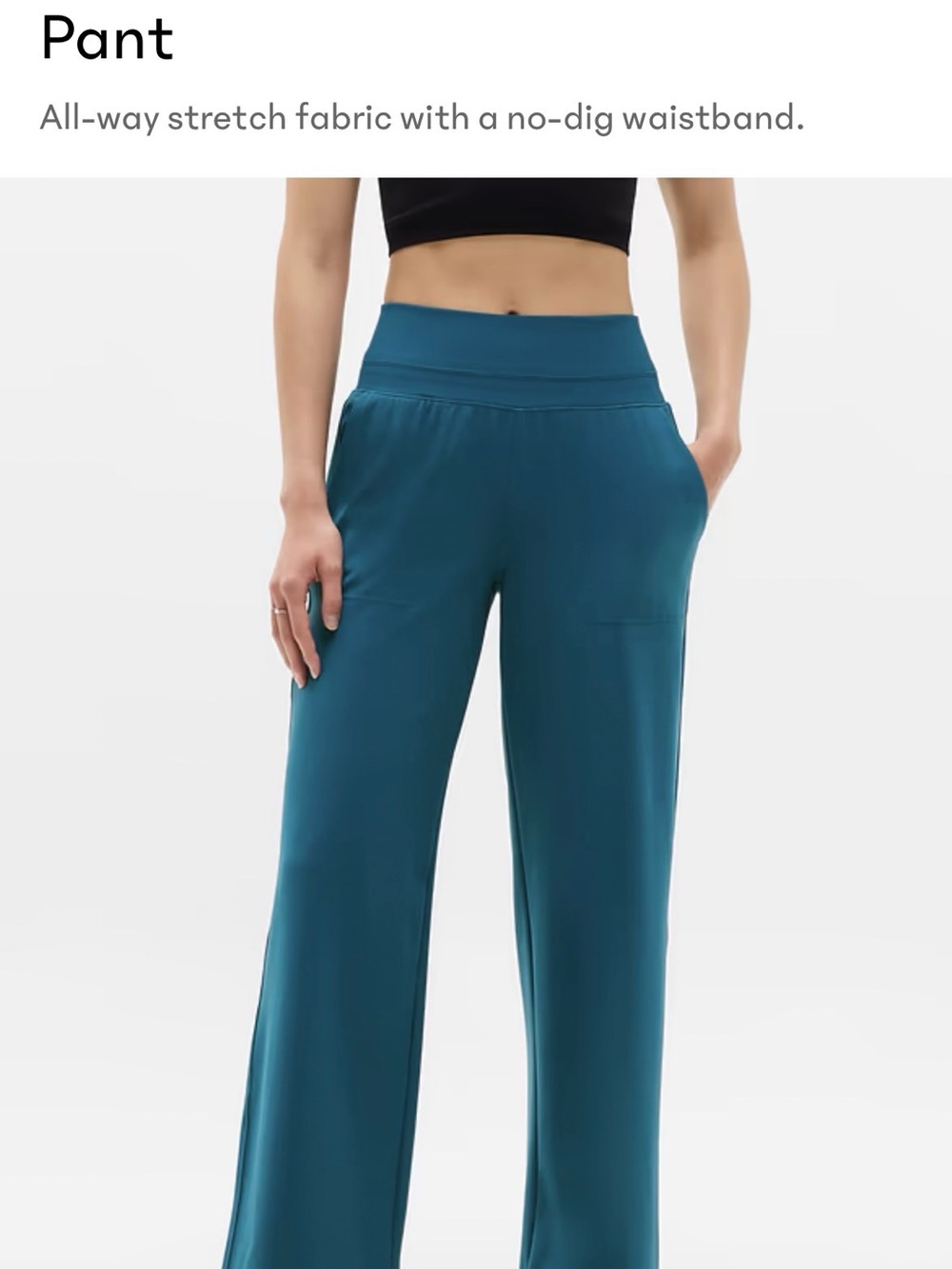 Athleta Teal Boot-Cut Flare Pants